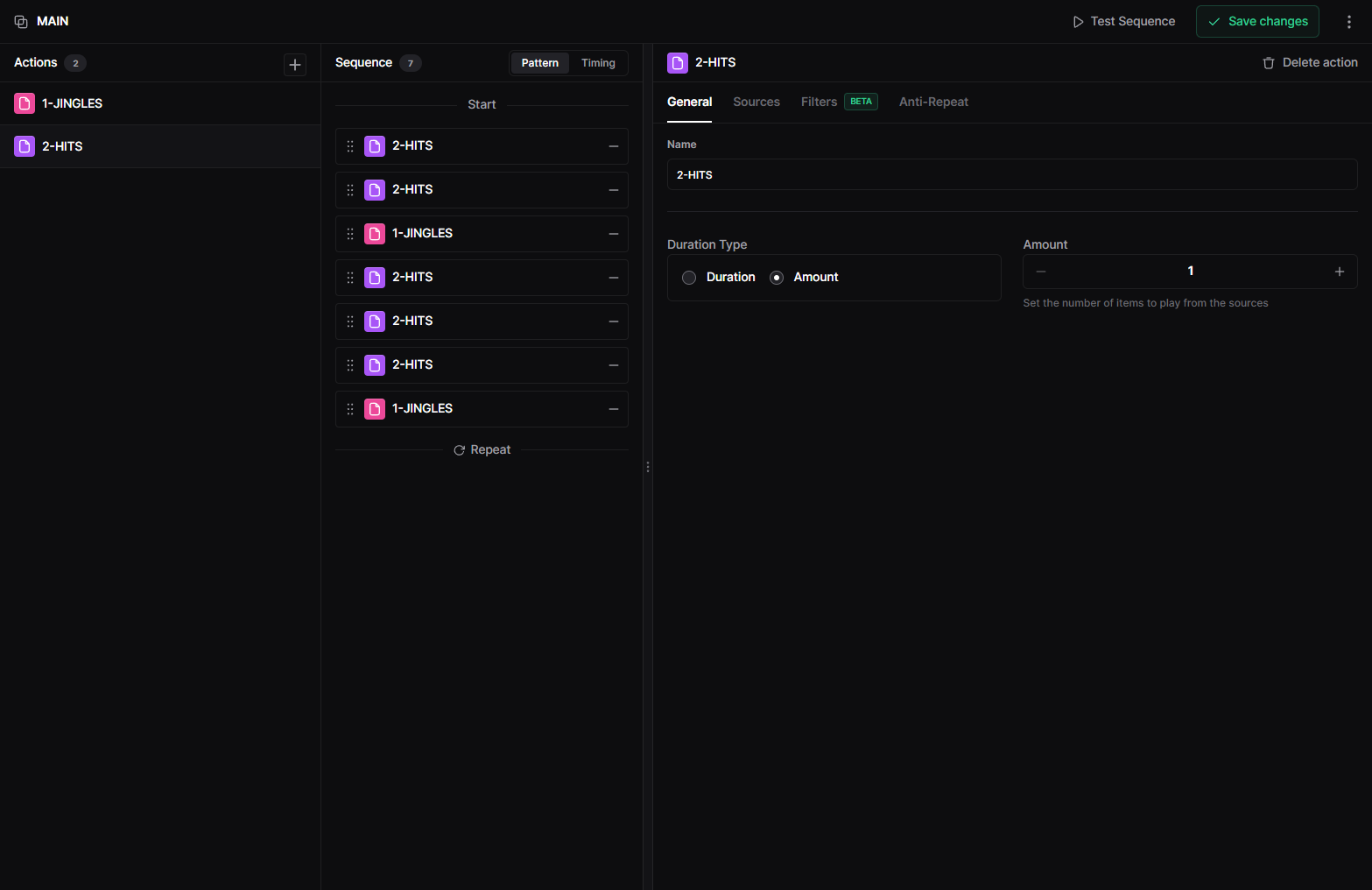 Automation sequence editor